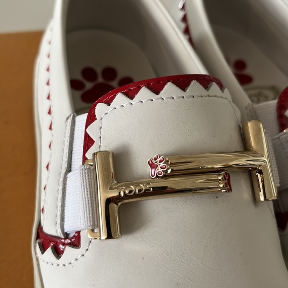 TOD’S SIZE 34 SPORT BIANCO RUBINO SLIP-ON - Picture 3 of 11